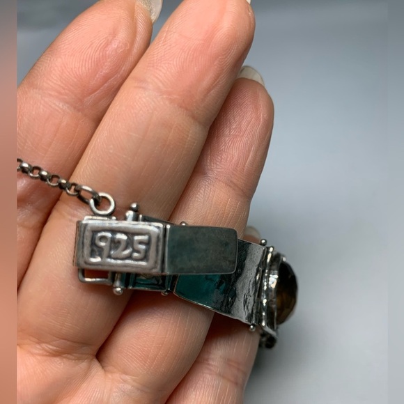 ✨ Shablool 925 Israel Sterling silver and smoky quartz watch/ - Picture 5 of 10